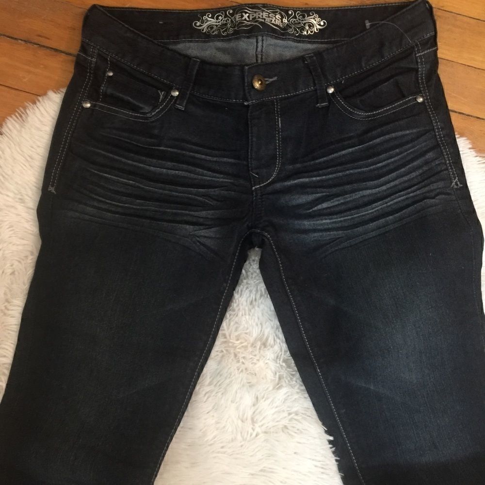 Express distressed bootcut stretch Jeans TALL - Picture 5 of 8